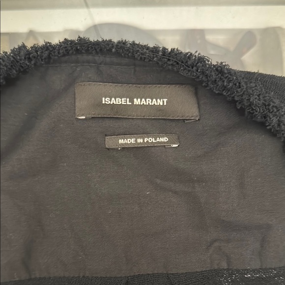 Isabel Marant Black Ruffled Textured Long Sleeve Dress - Picture 4 of 6